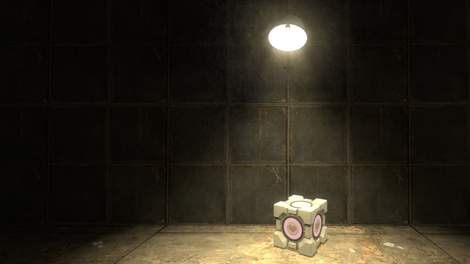 The new companion cube easter egg.
