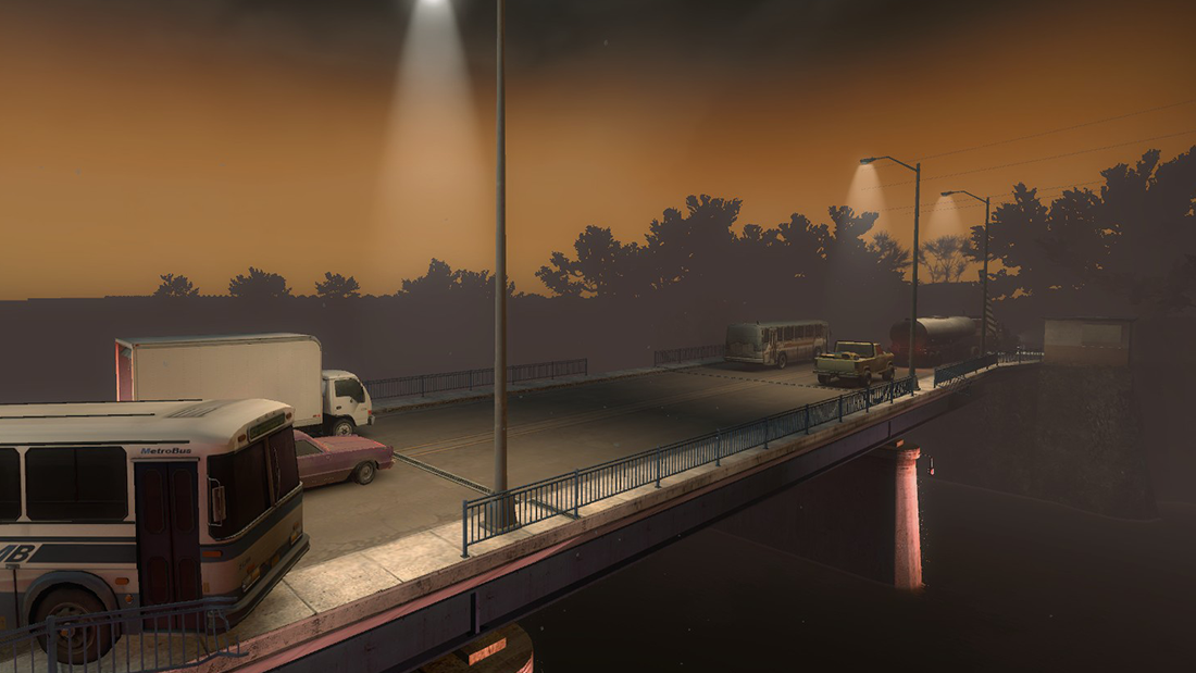 An image of the closed drawbridge.